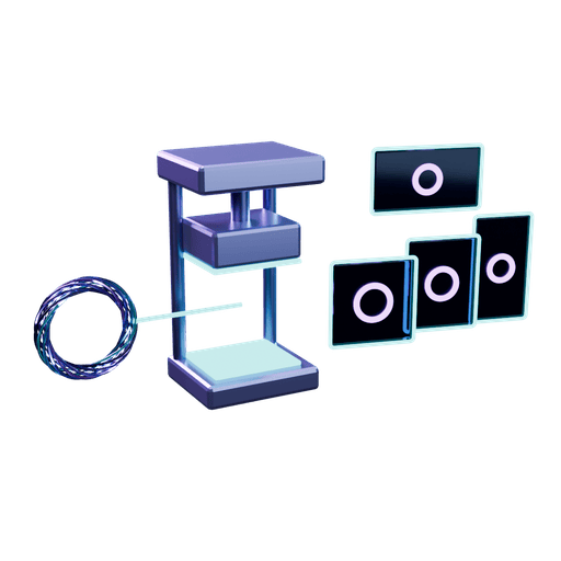 One logo going into a press and coming out as correctly sized frames in 1:1, 4:5, 16:9 and 9:16
